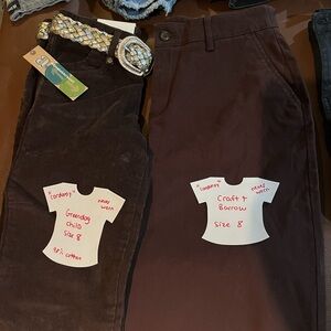 Craft & Barrow Brown Corduroy Pants - Size 8